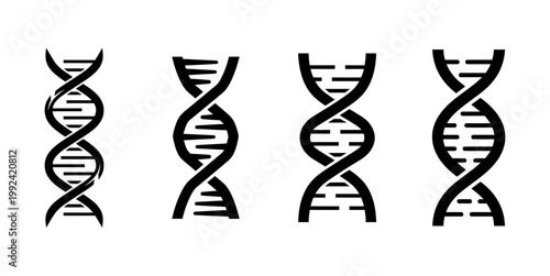 DNA Structure Vector Icon in Minimalist Style