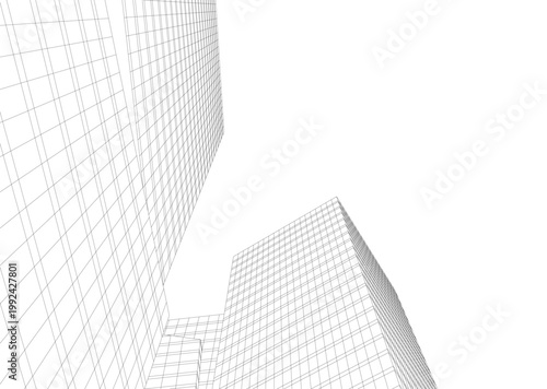 Building 3d structure. Architectural background. 