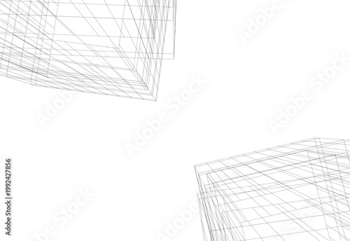 Building 3d structure. Architectural background. 