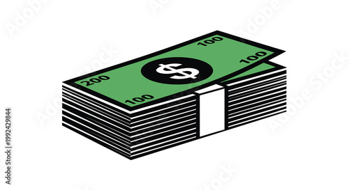 A stack of one hundred dollar bills visually representing wealth and finance