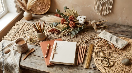 Creative Back to School Classroom Scene with Modern Learning Environment Illustration