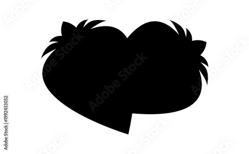 Strawberries black silhoutte vector isolated
