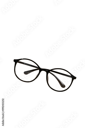 glasses on white background