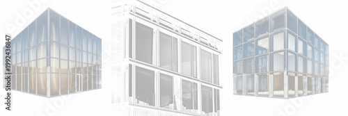 Building Facade Glass Frame Mockup - Cadre en verre de façade d'immeuble - Fassadenglasrahmen - Marco de vidrio de fachada de edificio - Modern Exterior Architectural Design Element Resource