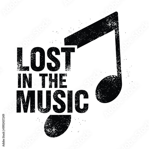 Lost in the music t shirt design graphic tee for music lovers