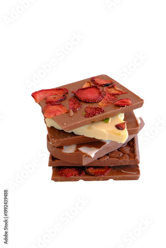 stack of chocolate pieces