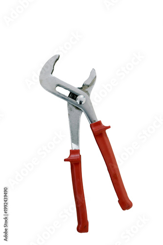 red pliers isolated on white