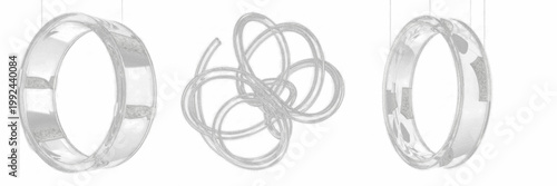 Foto Spiral Glass Frame Isolated on Black Background - Cadre en verre en spirale - Sp