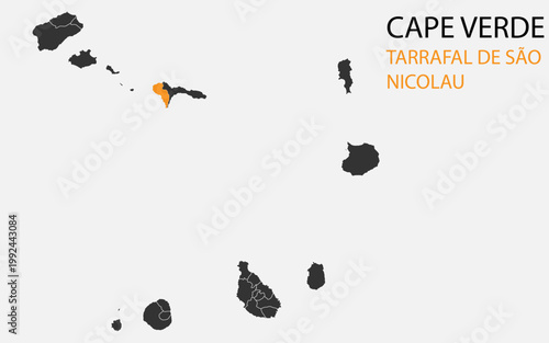 Foto Cape Verde png map with islands, Cape Verde island map, Cape Verde São Nicolau,