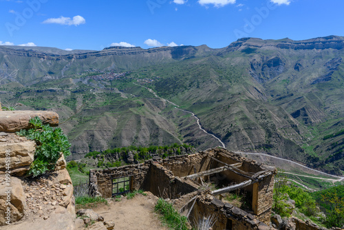 Ancient Ruins Overlooking a Majestic Mountain Valley