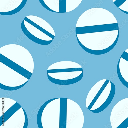 Medicine seamless pills pattern for wrapping paper and doctor clothes and packaging and medical accessories