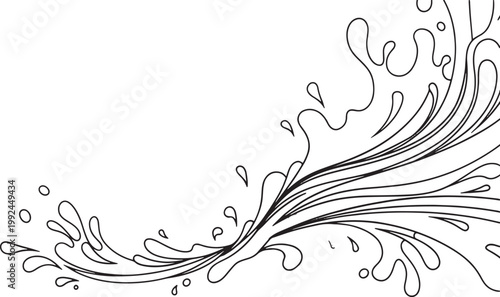 Dynamic Water Splash Illustration