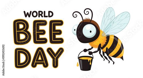 World bee day illustration a celebration of pollinators and honeybees