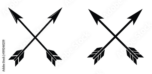 Four black arrows crossing each other in an x pattern