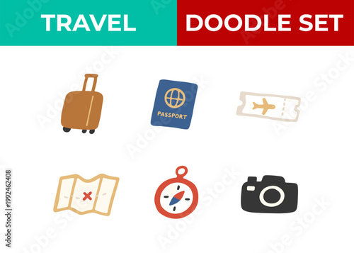 Travel doodle set
Vector doodle set on a white background