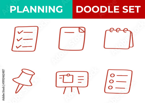 Planning doodle set
Vector doodle set on a white background