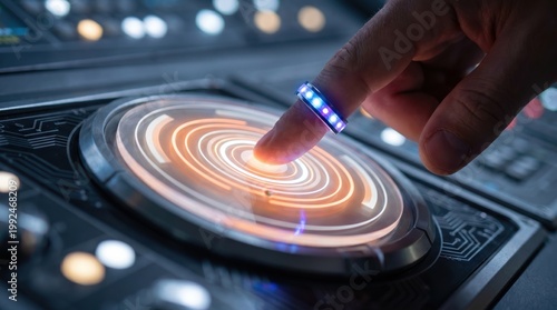 Finger Pressing Glowing Circuit Interface