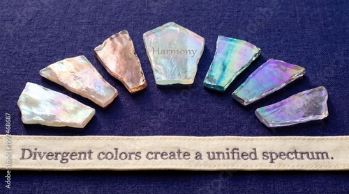 Structured Arrangement of Iridescent Glass Shards