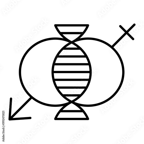 Heredity Genetics DNA Inheritance Biology Icon