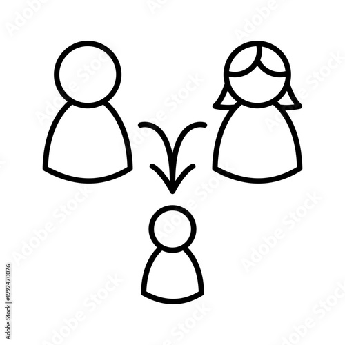 Heredity Genetics DNA Inheritance Biology Icon