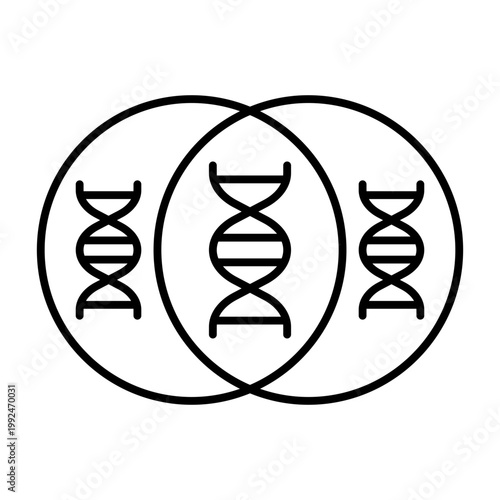 Heredity Genetics DNA Inheritance Biology Icon