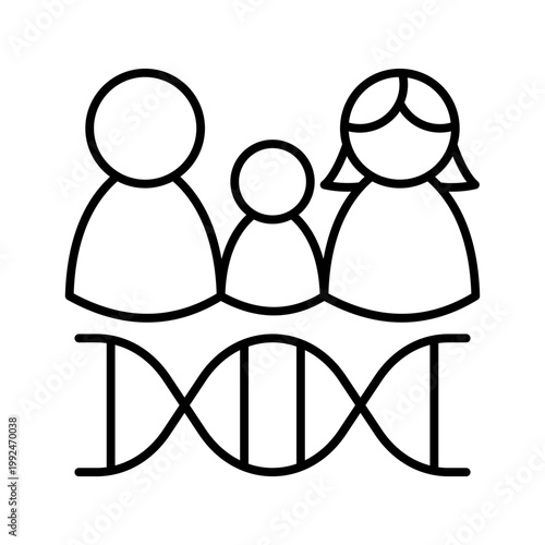 Heredity Genetics DNA Inheritance Biology Icon