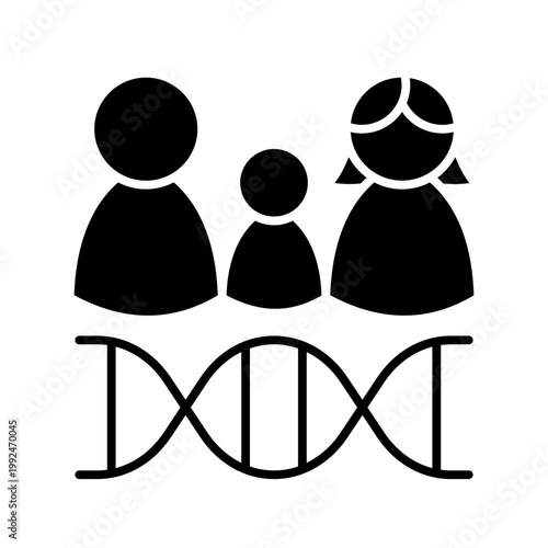 Heredity Genetics DNA Inheritance Biology Icon