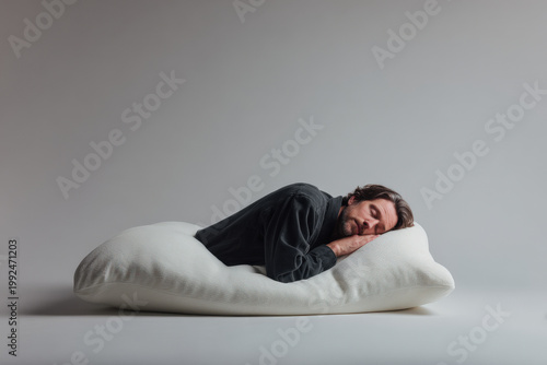 creative writer deeply focused typing on vintage typewriter portrayed from right angle