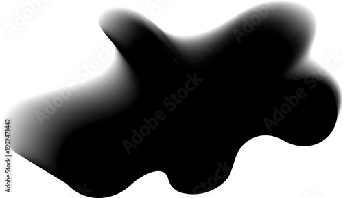 Complex spread ink blob with extended form and gradient blur outline.
