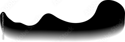 Flat horizontal blob form with wide layout and gradient blur edge.