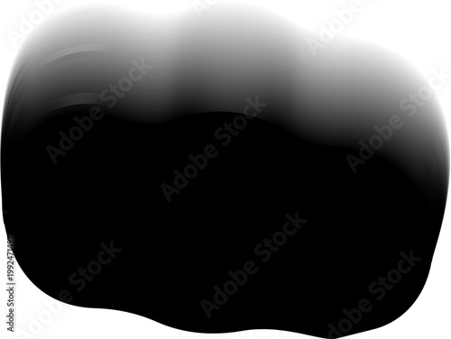 Horizontal dense blob shape with wide form and gradient blur contour.
