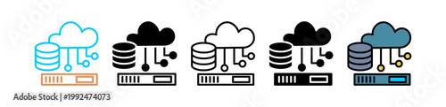 Cloud Hosting multyple icon