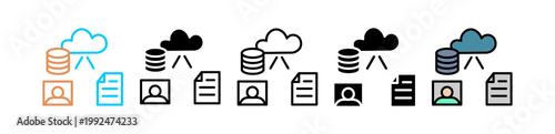 Cloud Database multyple icon