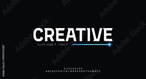 CREATIVE Abstract modern techno alphabet fonts. Typography urban sport, technology, fashion, digital, future creative logo font. vector illustration