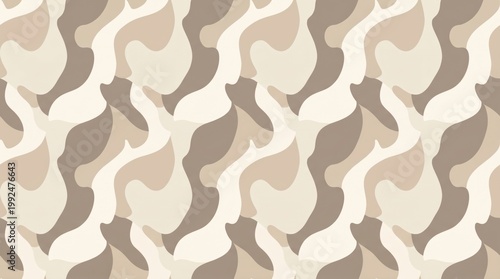 Abstract Camouflage Pattern in Neutral Colors