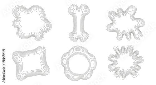 Cookie Cutters, Baking Shapes, 6-Piece Set, Kitchen Utensils, White