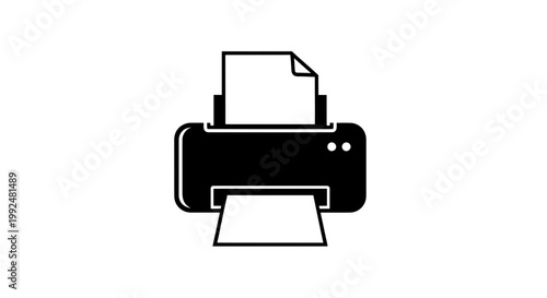 Printer Icon Vector Graphic, Office Equipment, Document Printing