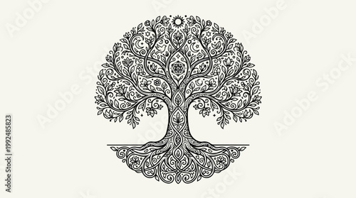 Intricate Tree of Life Symbolism.