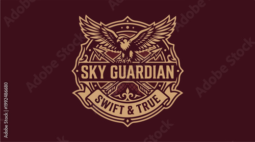 Sky Guardian Swift and True Eagle Emblem Logo.