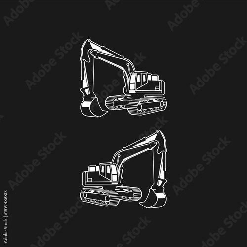 logo design for heavy equipment excavation, contractor, construction, machine, construction services, development, digger, machine, design, bulldozer, industrial, excavation, vehicle, excavator, work,