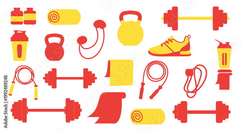 Fitness Equipment Collection: Dumbbells, Kettlebells, Jump Ropes, Shakers