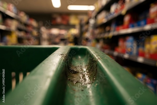 Close-up of shared safety goggles nose bridge with greasy forehead sebum and factory dust