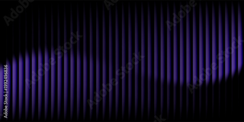 Billede på lærred Ribbed fractal glass texture with dreamy purple and black gradient, futuristic e