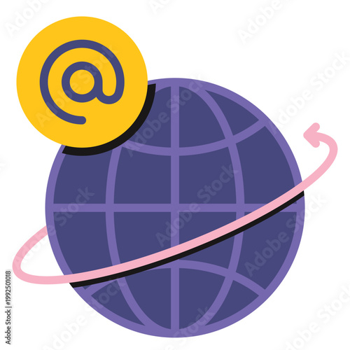 Global Mail Flat Icon