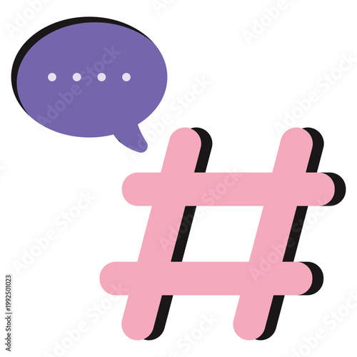 Hashtag Flat Icon