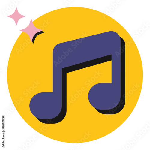Music Tone Flat Icon
