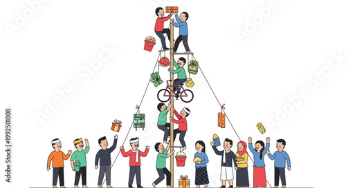 People Working Together in Team Concept.