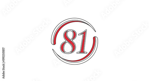 Eighty one number logo symbol.