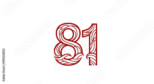 Eighty One Number Sign Symbol.