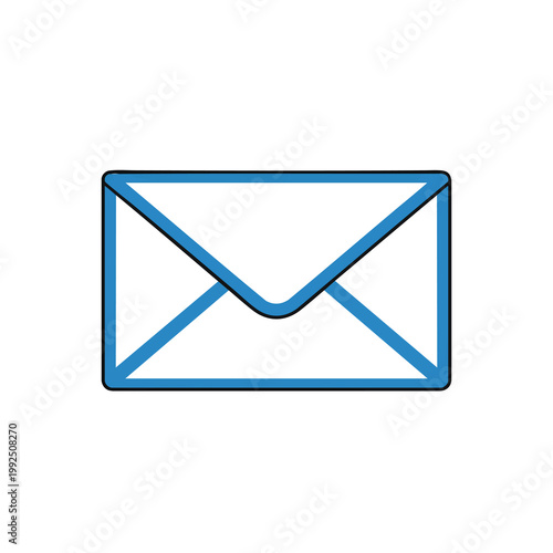 Free Download Minimalist blue envelope icon representing digital communication. - GFXLoad